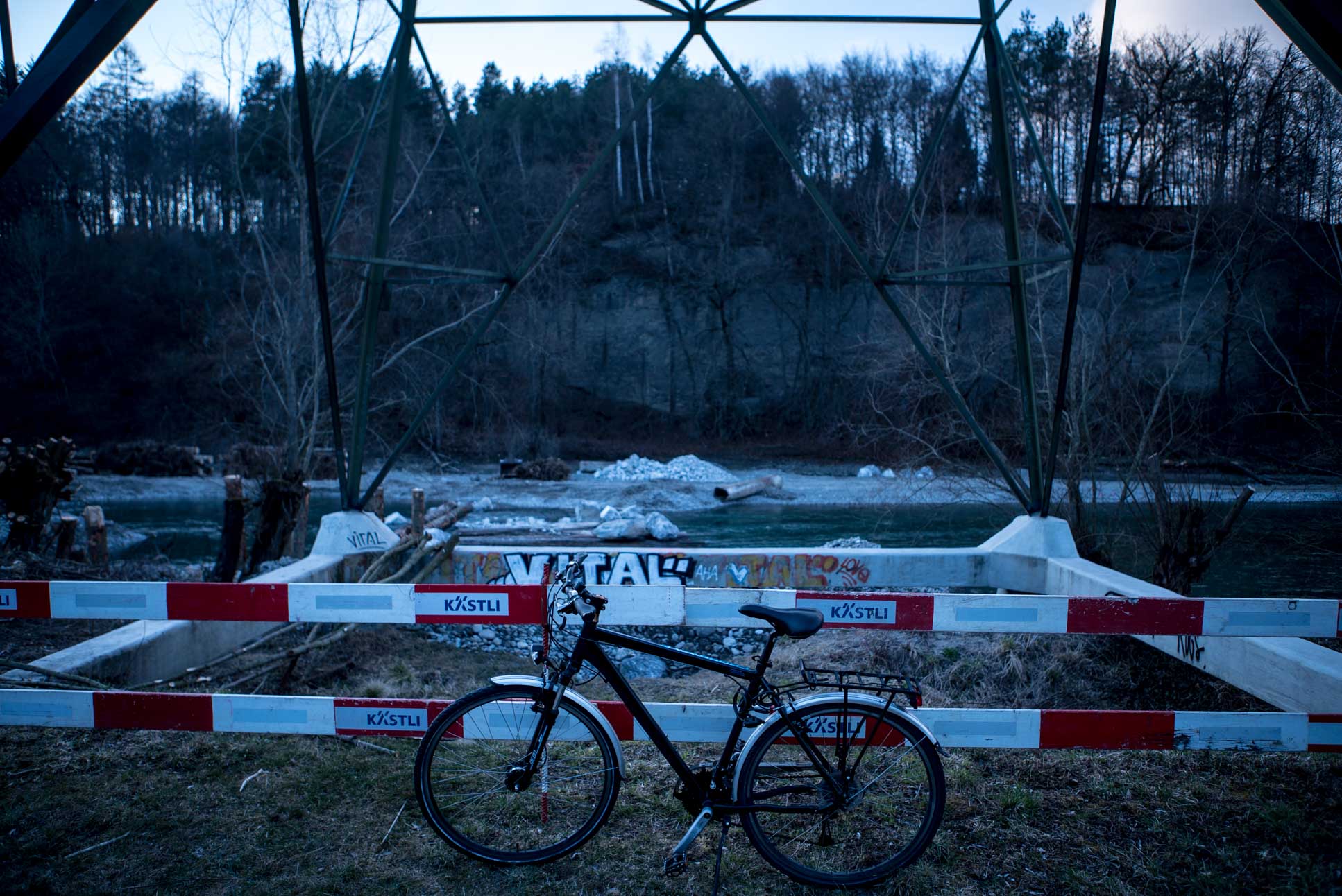 My bike posing in front of some graffiti