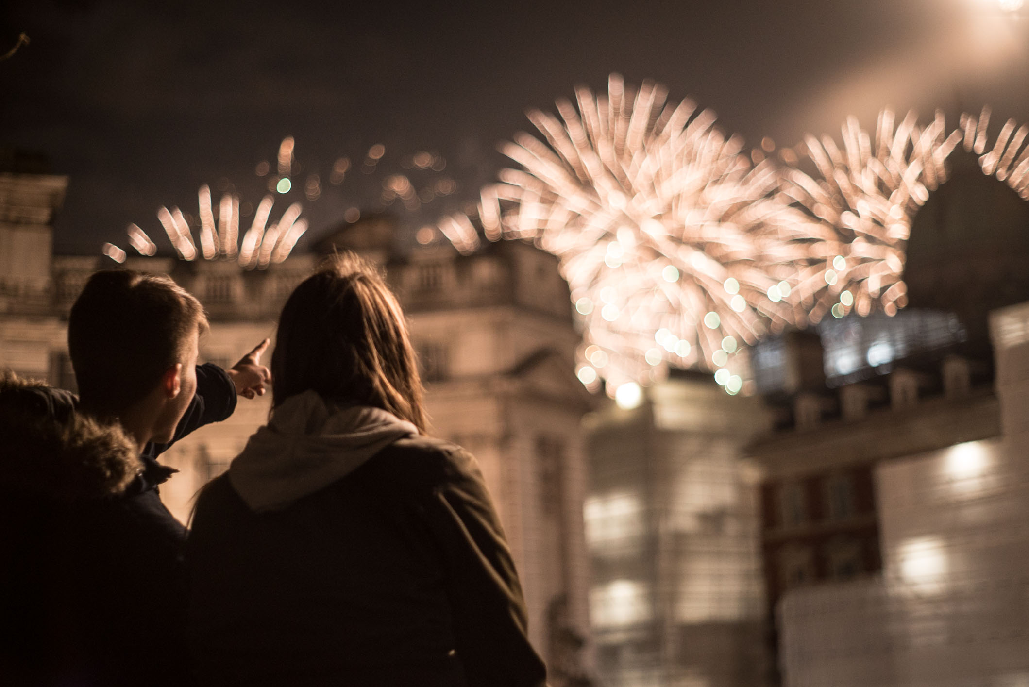 London started the new year with a massive fireworks display