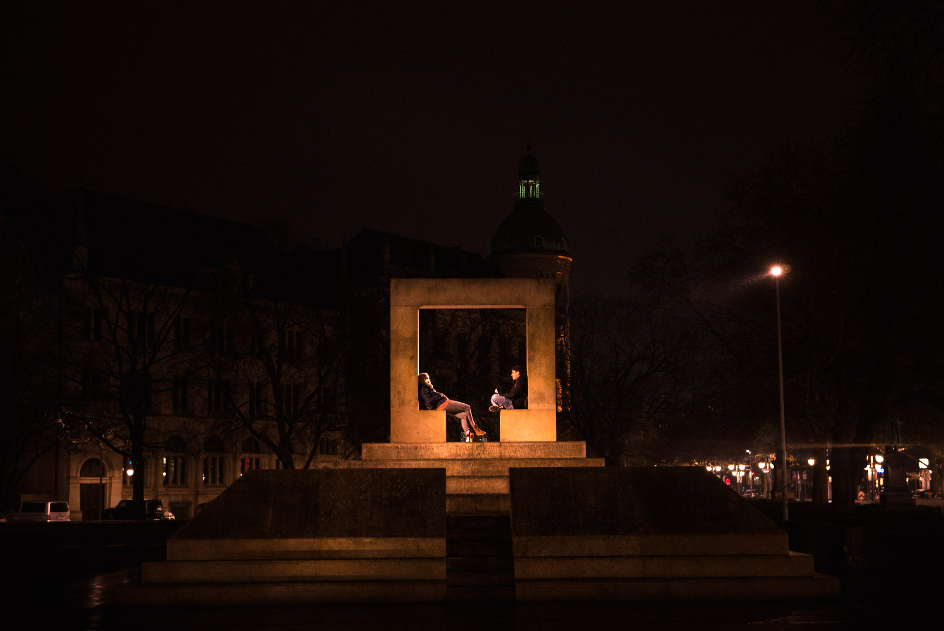 A quite public, yet relaxing place to hang out at Hannover Mitte