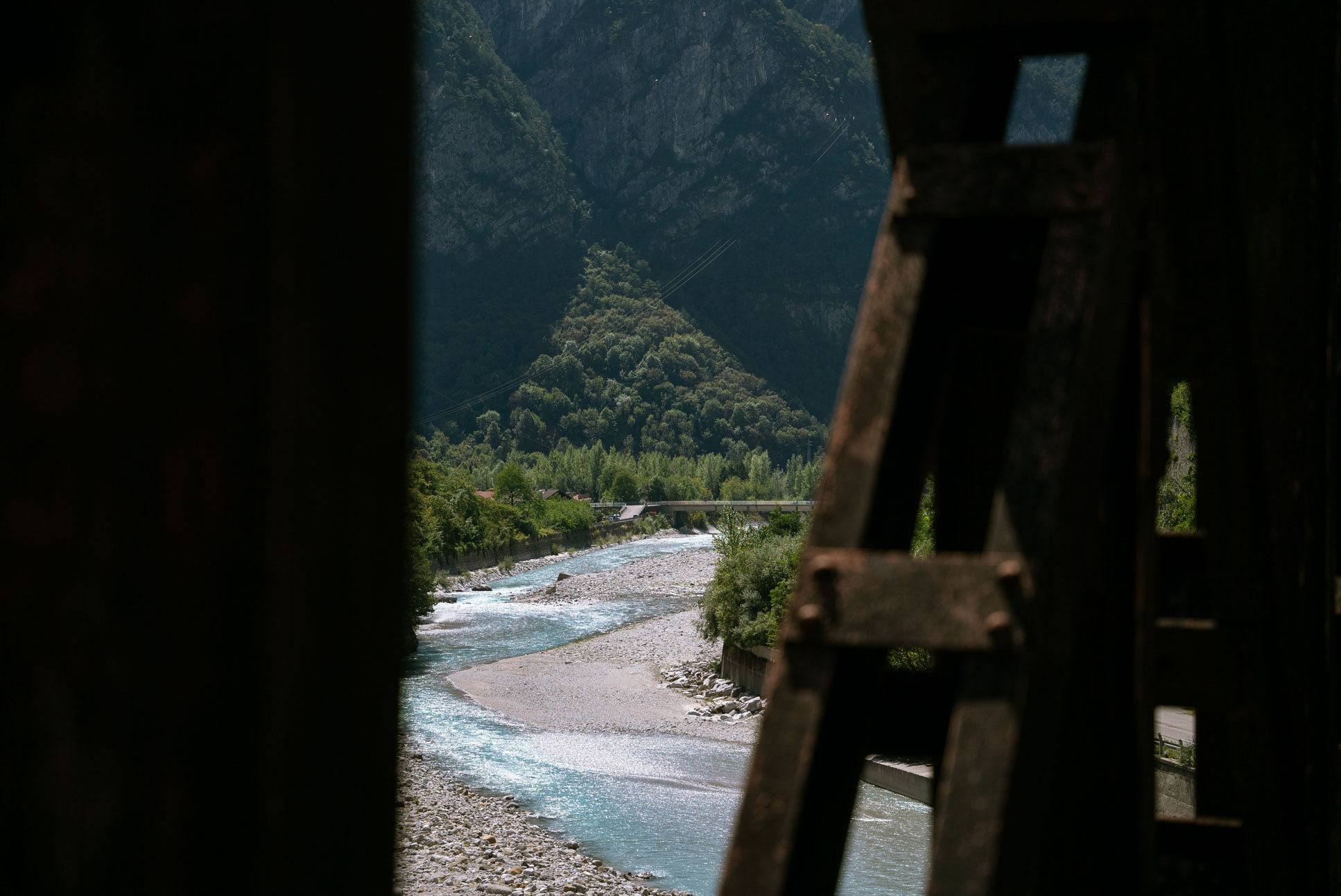the bridge might block most of the view but at the same time it is quite pretty itself