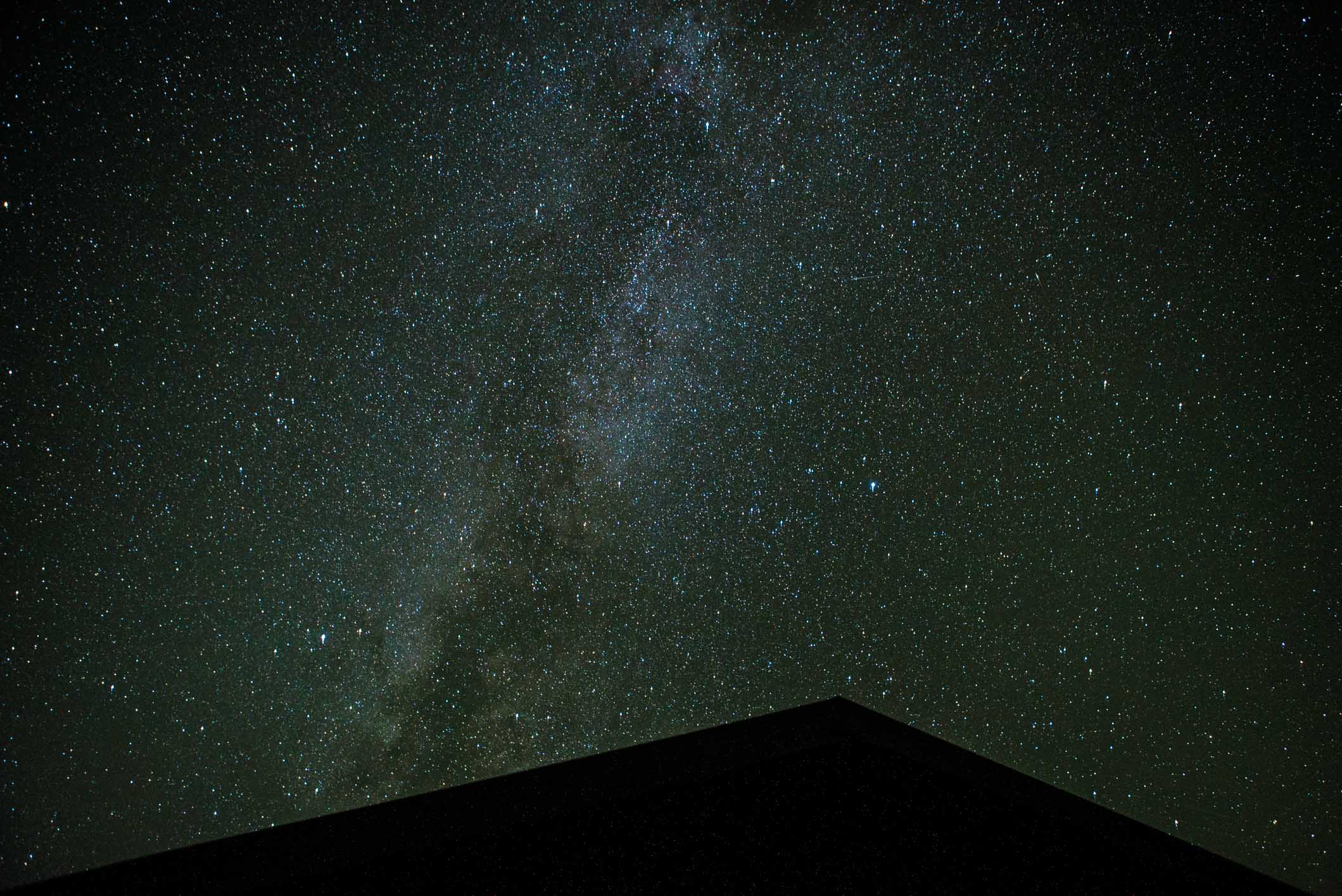 The milky way was visible to the naked eye, which is not something you can experience in many places in Switzerland, due to light pollution.