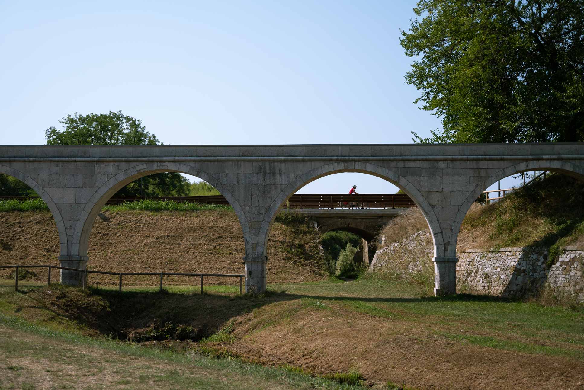 on the bridge is under the bridge