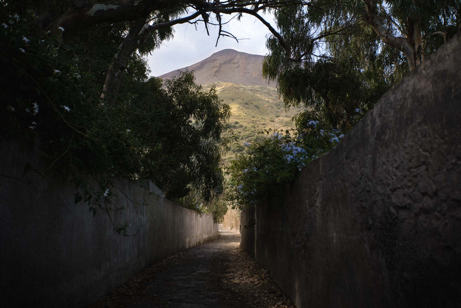 The volcano during daytime