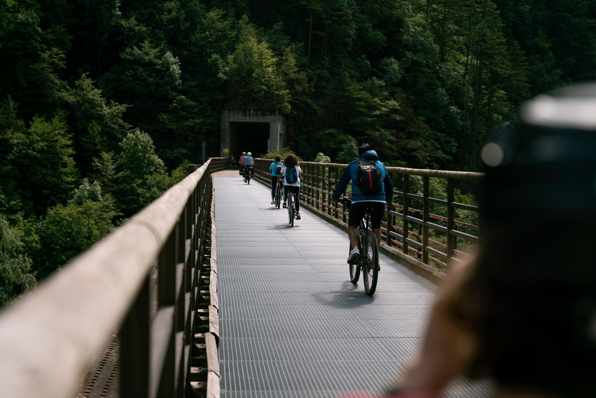 this photo doesn't capture just how busy that cycling route was