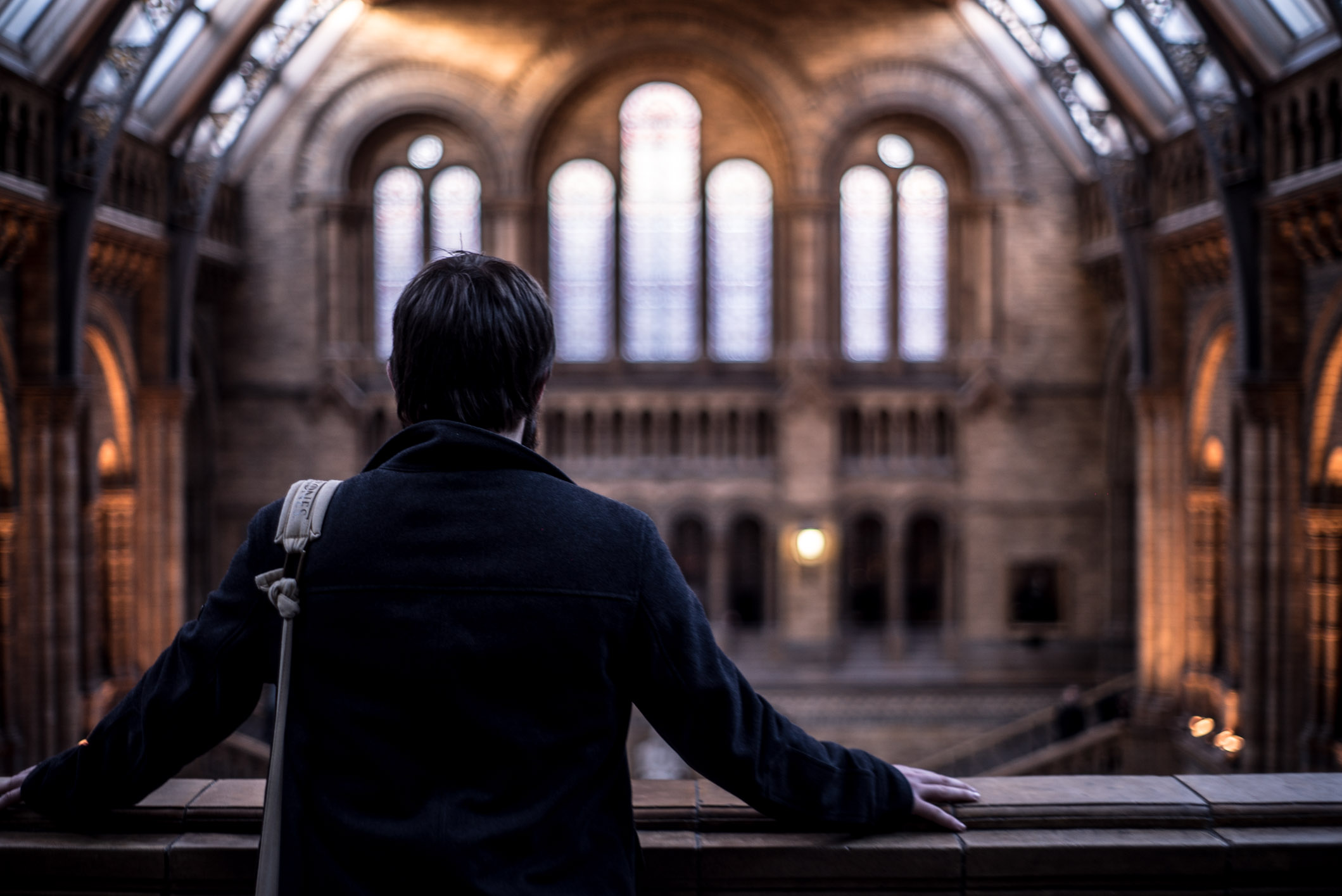 The main hall of the National History Museum in London