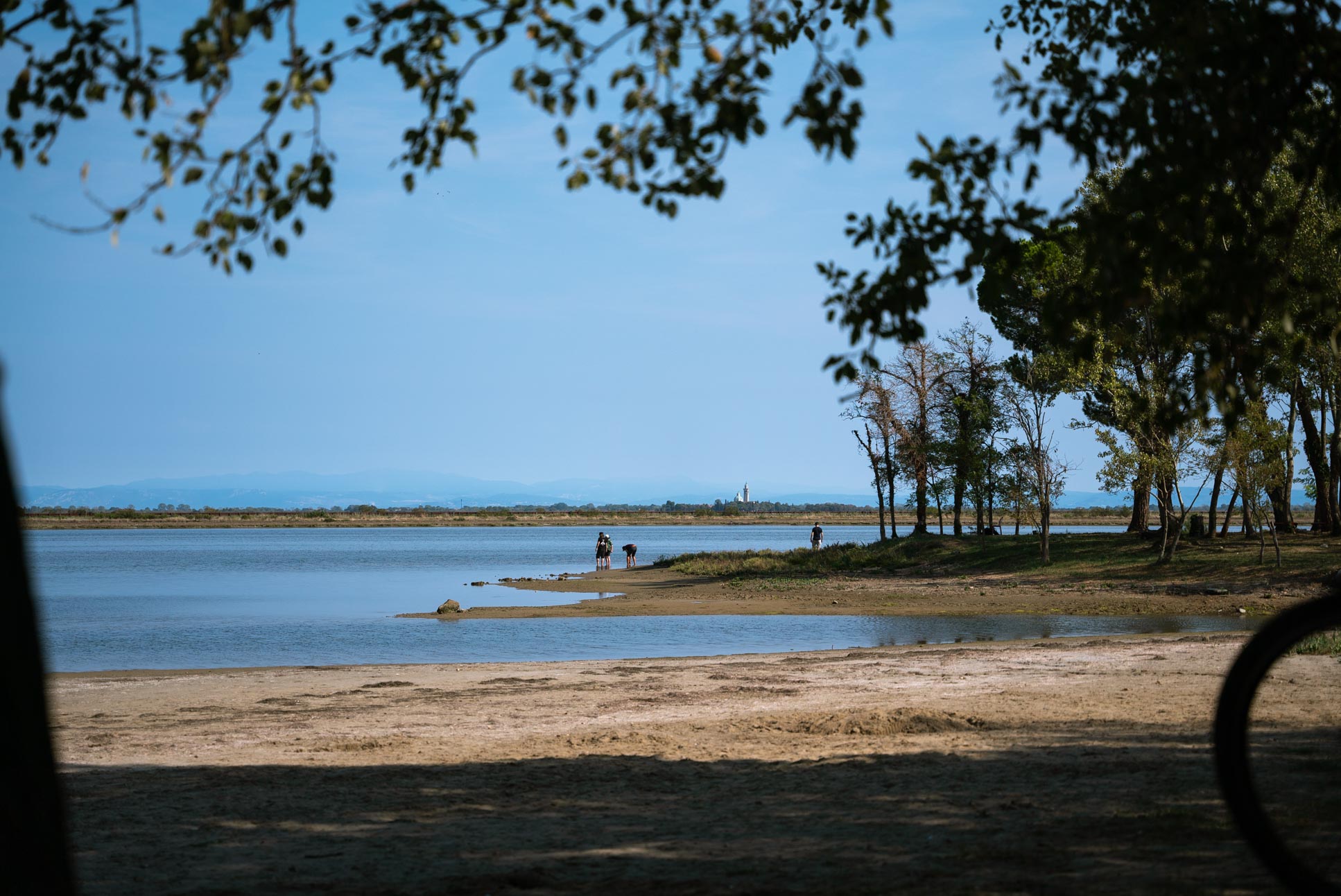Looking across the water to the Santuario di Barbana, as seen from the Isola Volpera.