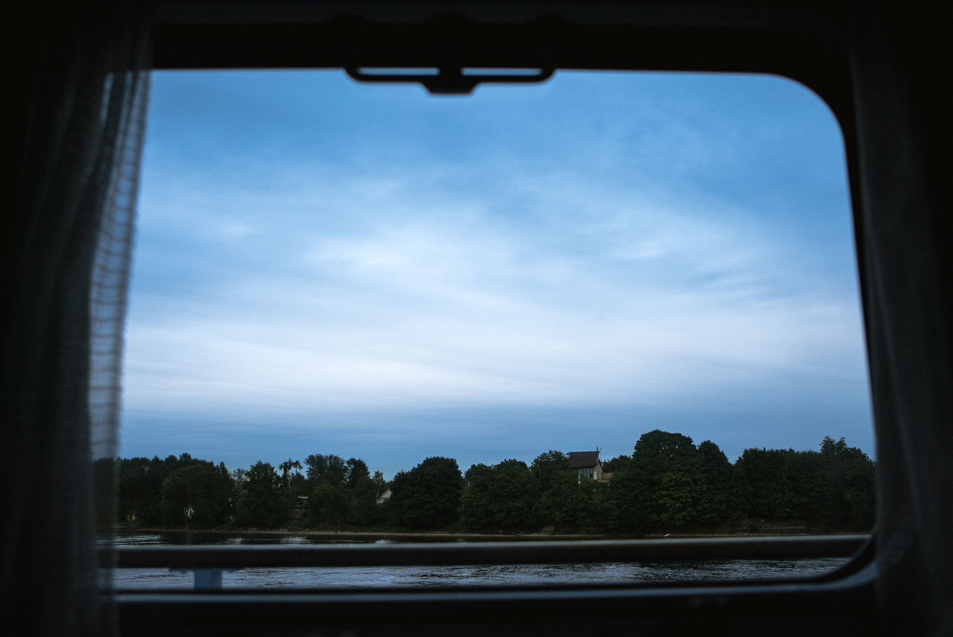 on a boat near St. Petersburg