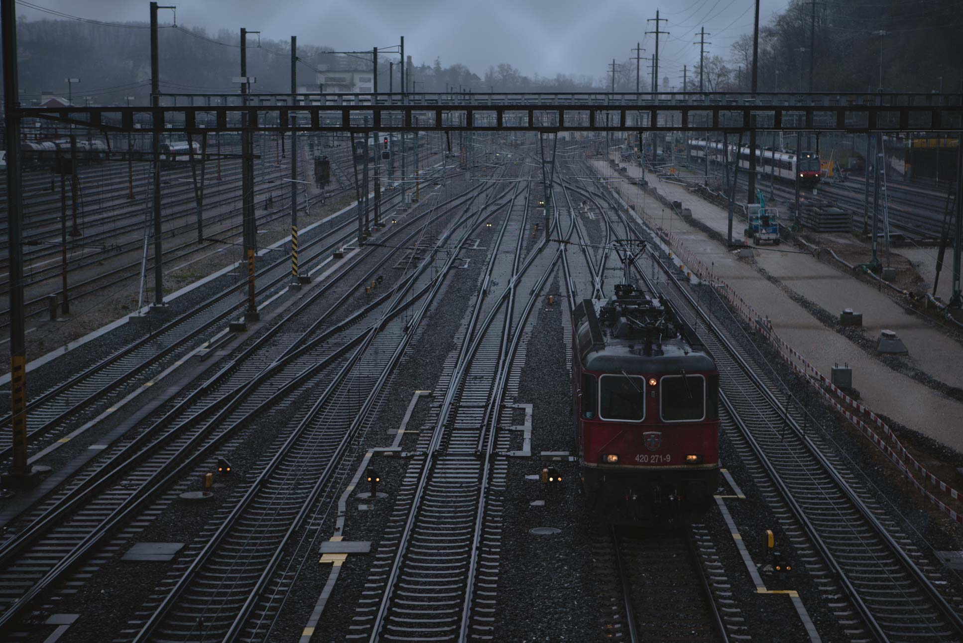 Just some of the many train tracks in Olten