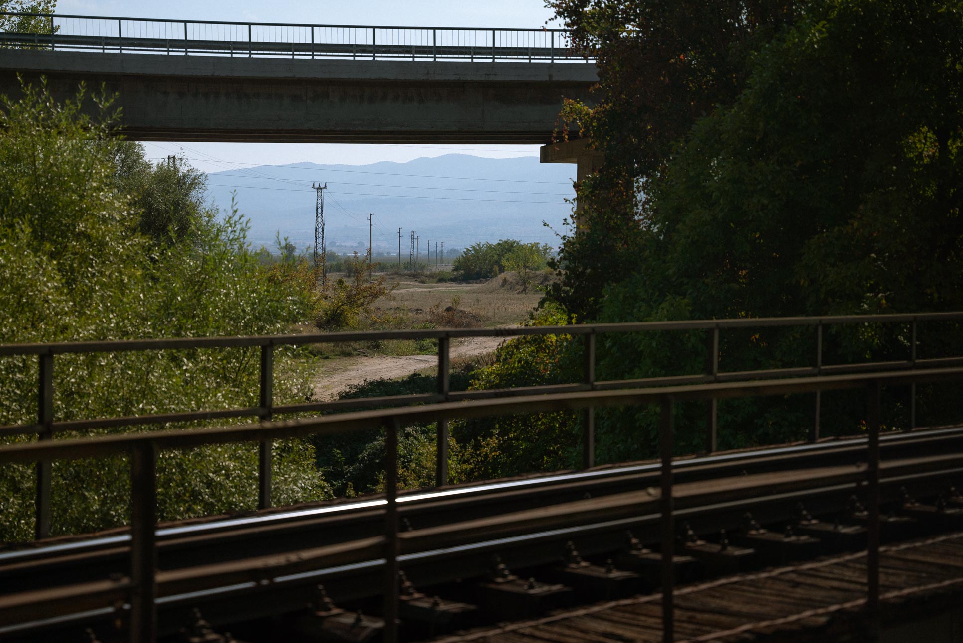 Railway by the outskirts of Николаево