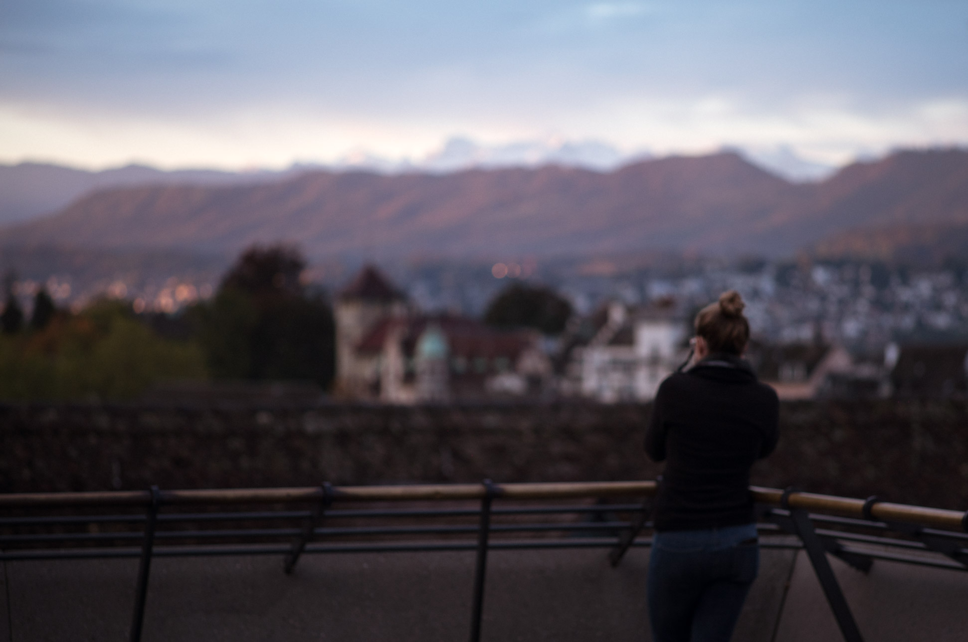 sunset in Zurich
