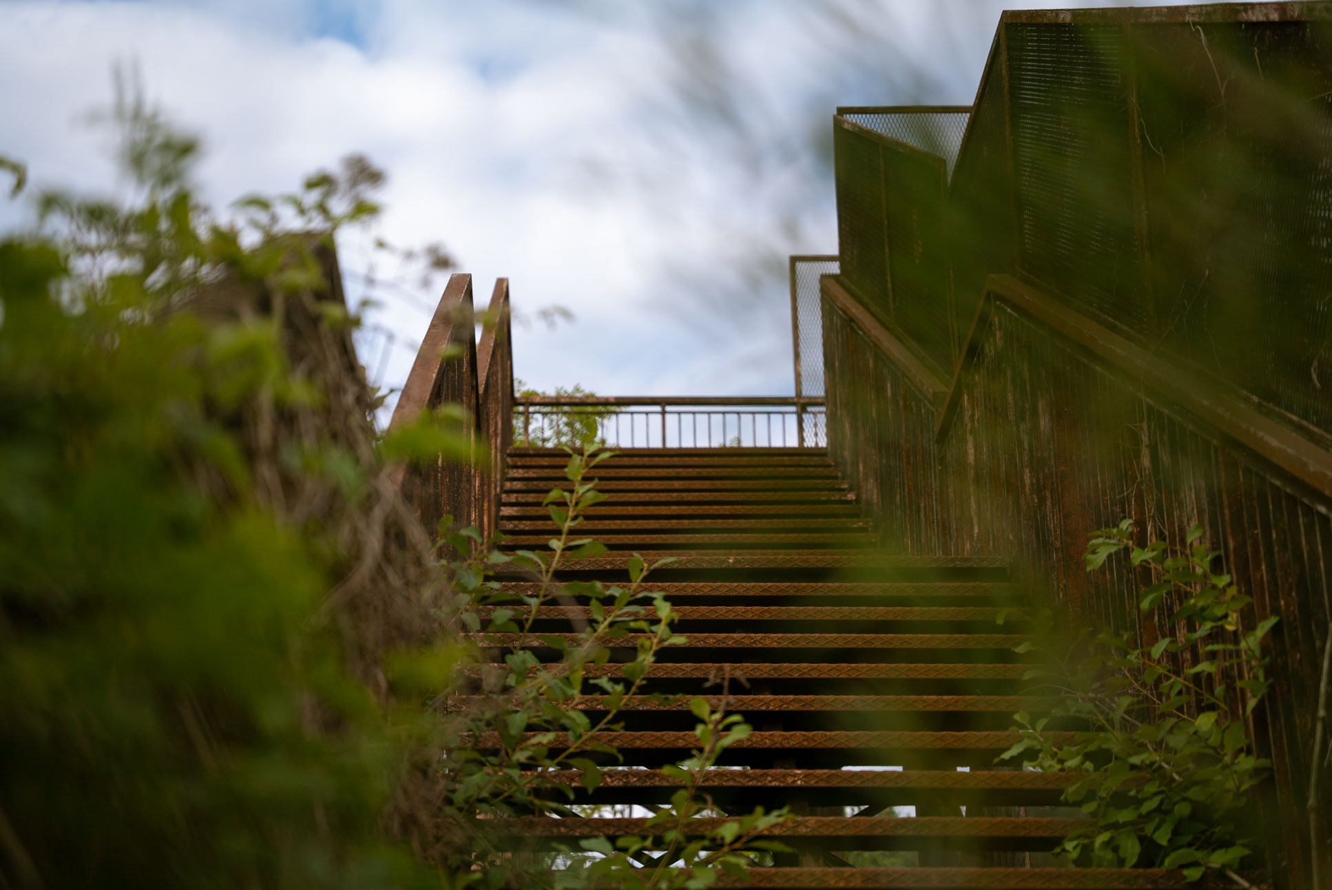 the stairs seemed to be solid enough to still walk around on