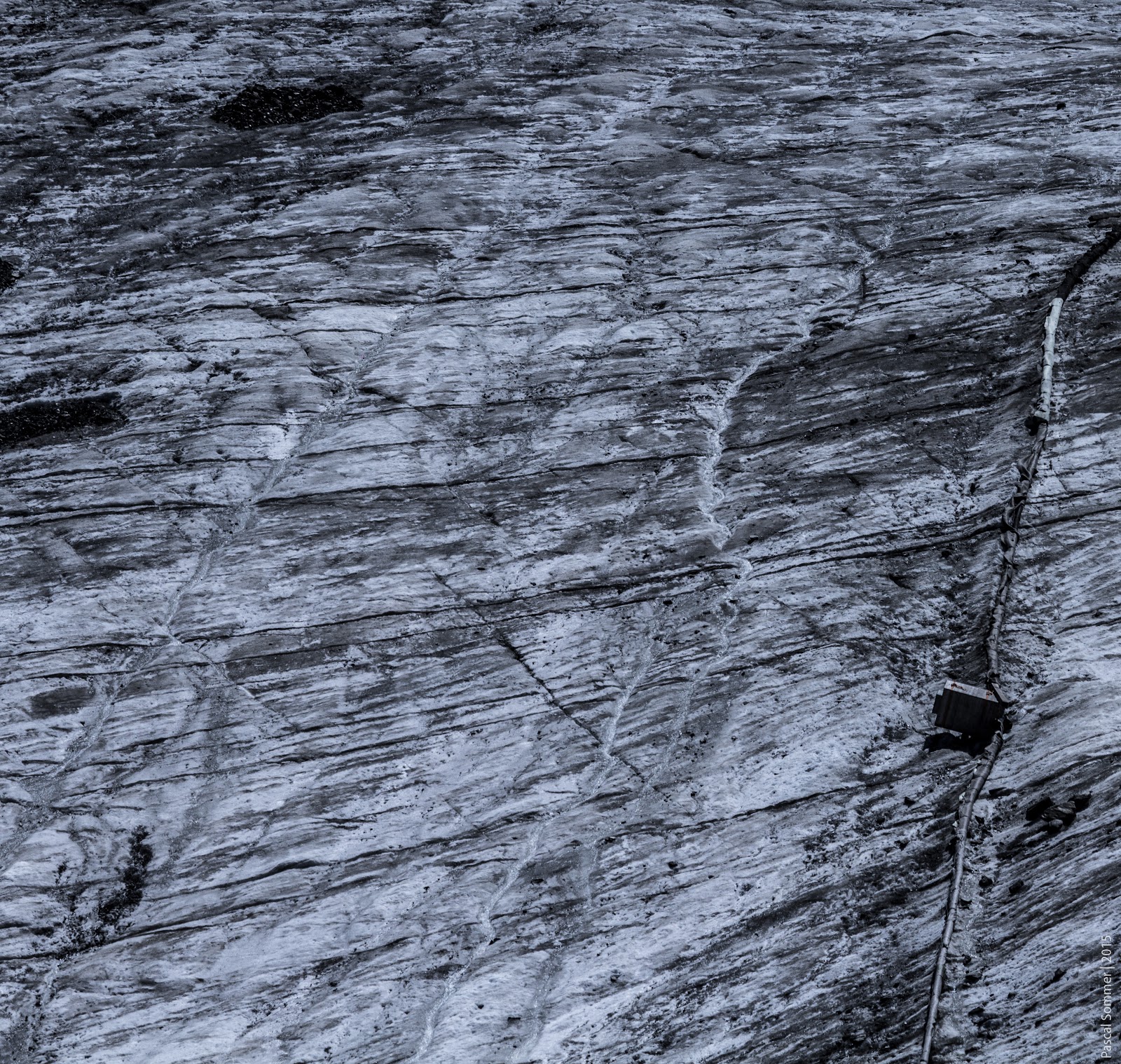 No, this is not the lunar surface, it's a glacier.