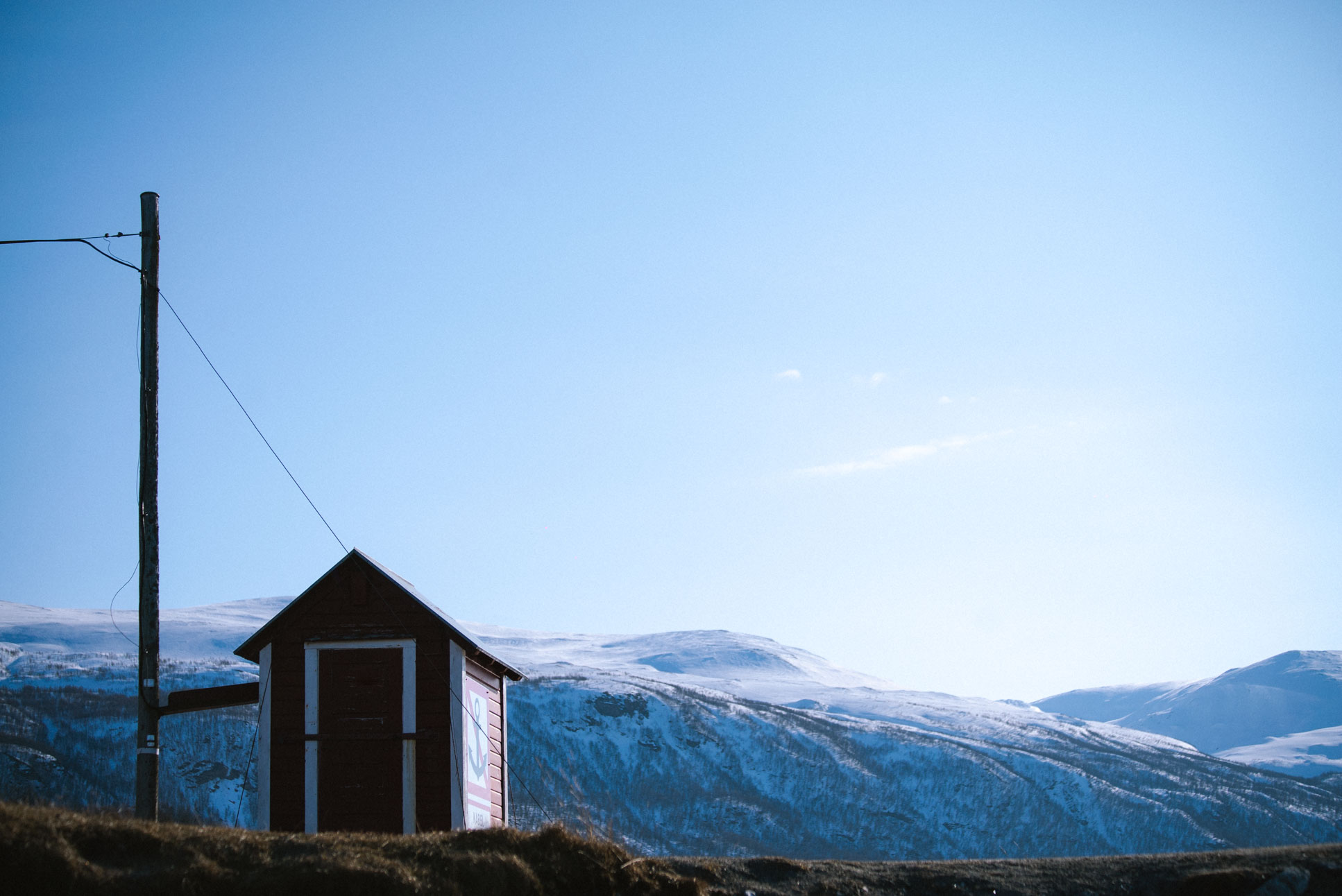 little hut right by the water