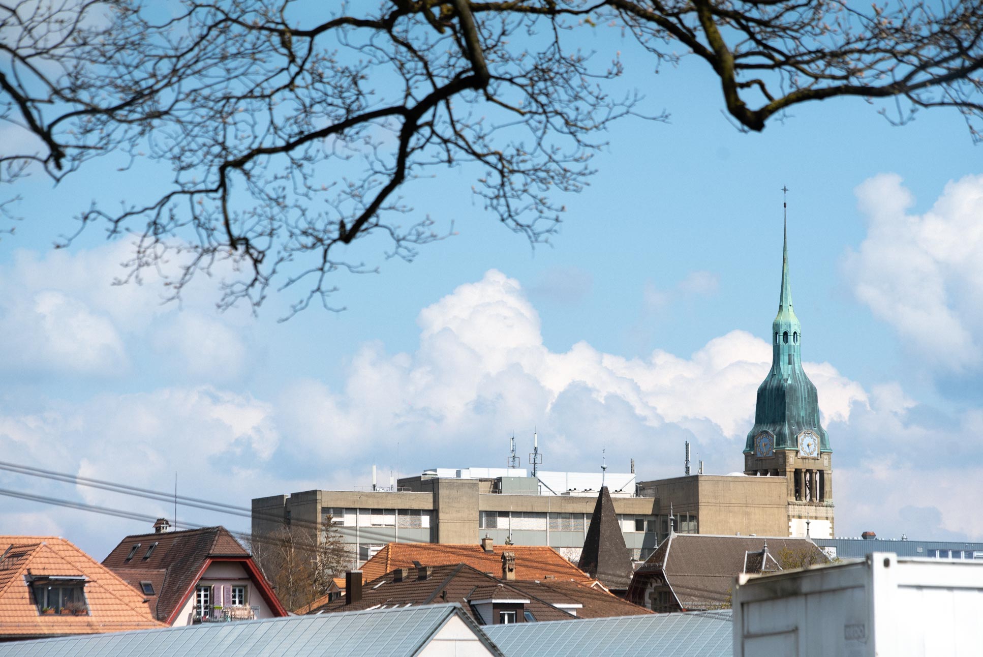 The tower is part of Pauluskirche.