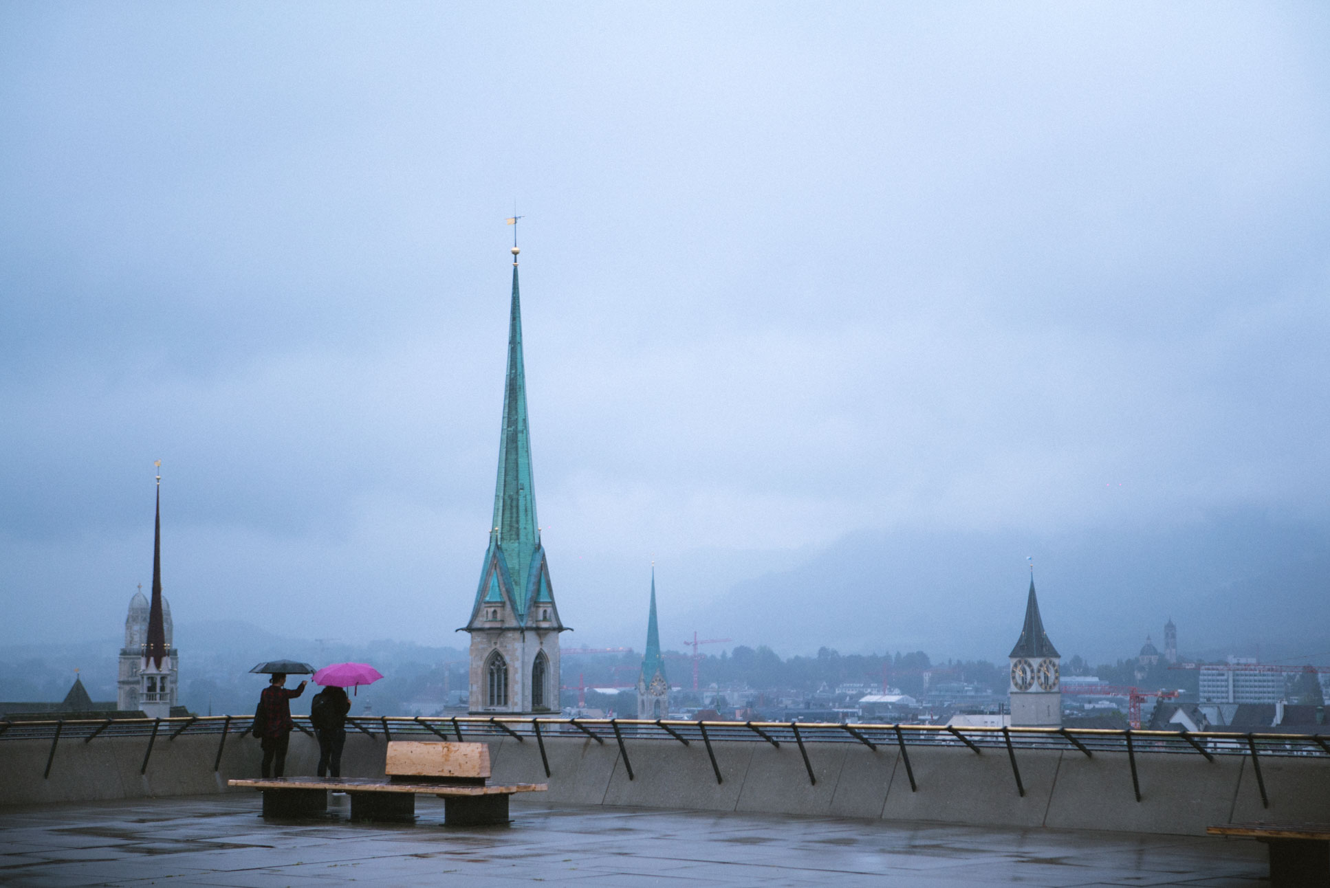 ETH Polyterrasse is one of the best spots to observe the weather over Zurich