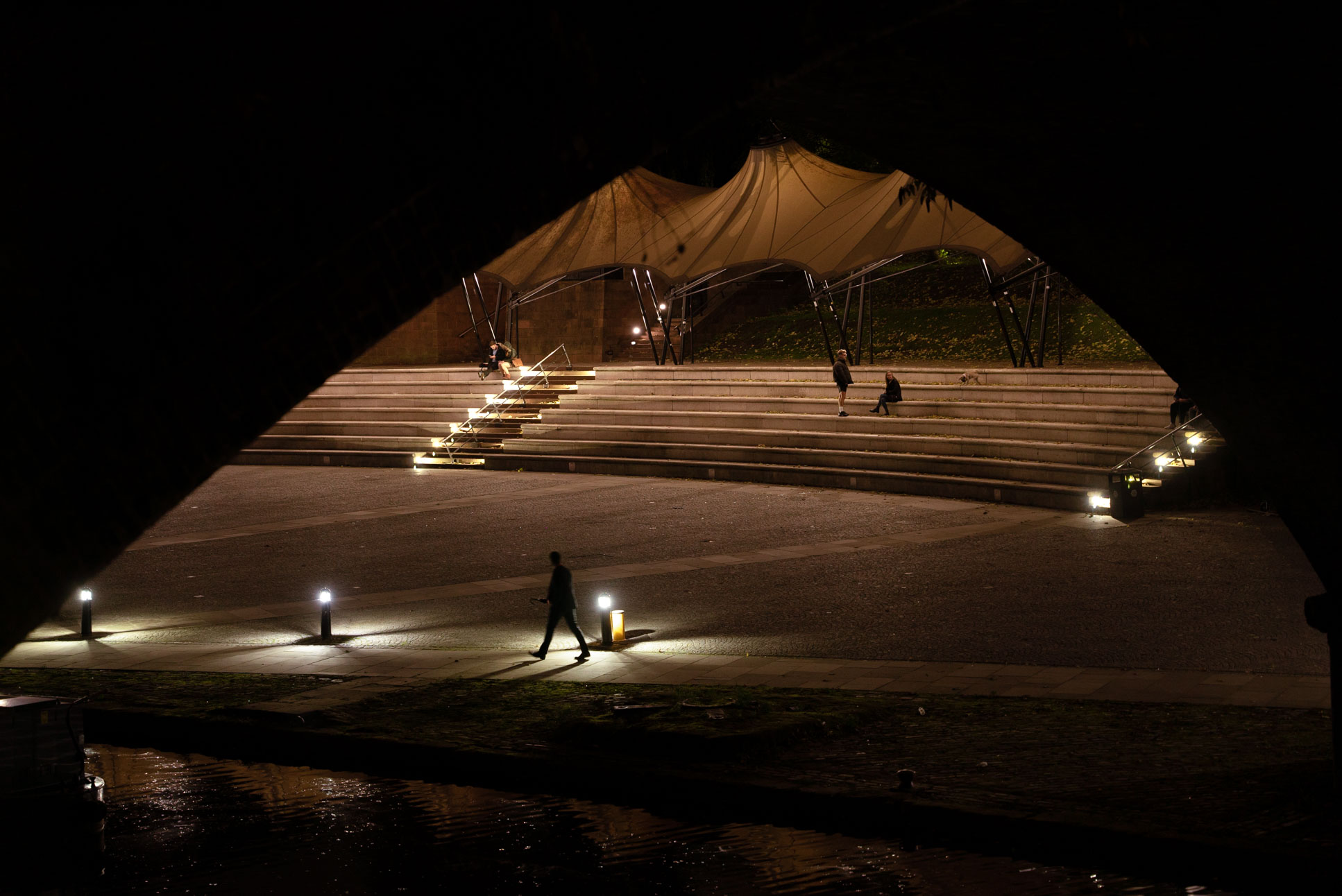 Castlefield Bowl at night