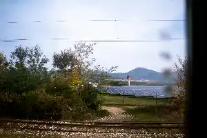 looking out the train window near Черганово